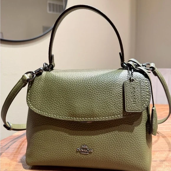 Coach Olive Green Emery Top Handle Satchel - Picture 1 of 15